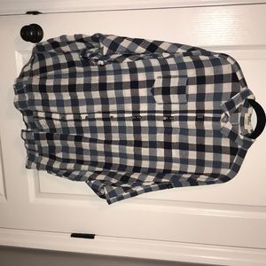 Plaid Button Up Blouse